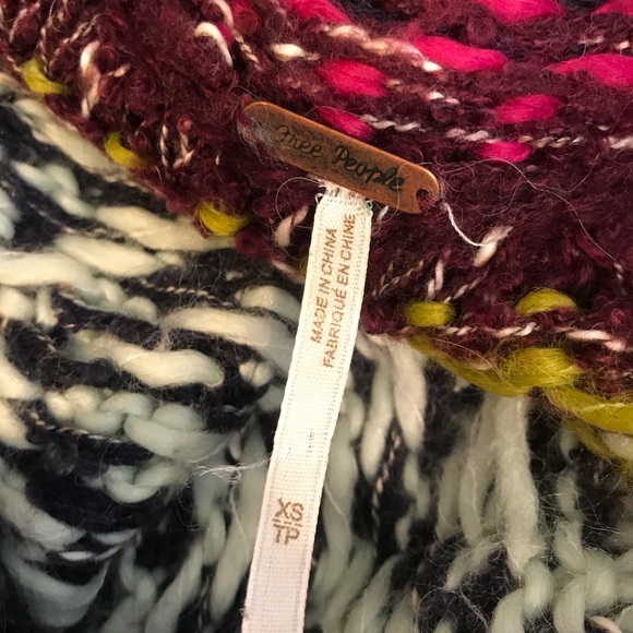 Free People Multi Color Reed Flair chunky sweater - Picture 6 of 7